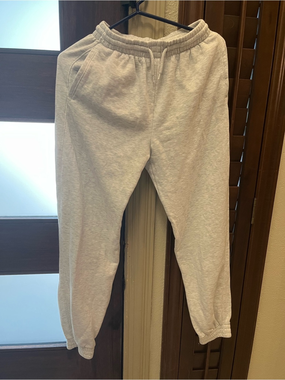 H&M Cozy Drawstring Sweatpants - Light Heather Gray